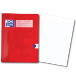*SALE* Oxford Exercise Books, 220x170mm, 48 Pages, Pack of 50, Ruled 8mm Feint and Margin, Red Coversabc