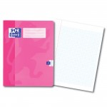 **SALE**Oxford Exercise Books, 220x170mm, 48 Pages, Pack of 50, 5mm Squared and Margin, Pink Coversabc