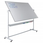 Whiteboard, Write-On Revolving , Magnetic Steel Surface, 900x1200mm, Landscapeabc