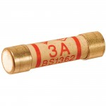FUSES FOR 3 PIN PLUGS, 3 AMP, CONFORMS TO BS1362abc