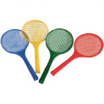 Tennis Rackets, Short, Assorted, Pack of 4abc