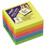 Snopake Sticky Note Neon Cube, 400 Sheets,  51x51mmabc