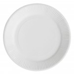 Paper Plates, White, Pack of 100, 17cmabc