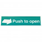 Push to Open Sign, Self Adhesiveabc