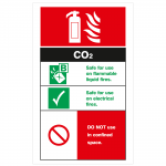 Fire Extinguisher Location Sign, C02, Self Adhesive