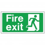 Fire Exit Sign (300x150mm), Self Adhesiveabc