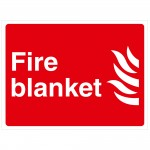 Fire Blanket Location Sign, Self Adhesiveabc