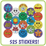 Holographic Stickers Value Pack, Pack of 525abc