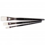 Paint Brushes, Synthetic Sable, Flat, Pack of 3abc