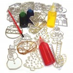 Christmas Glass Painting Decorations, Pack of 24abc