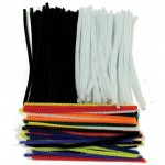 Pipe Cleaners, Pack of 50, Small, Blackabc