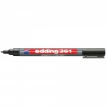edding 361 Board Markers, Pack of 10, Blackabc