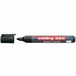 edding 360 Drywipe Board Markers, Pack of 10, Blackabc