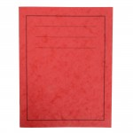 Exercise Books, A4+, 80 Pages, Pack of 50, Ruled 8mm Feint and Margin, Red Coversabc
