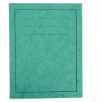 Exercise Books, A4+, 80 Pages, Pack of 50, Ruled 8mm Feint and Margin, Green Coversabc