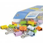 Fold Back Clips, Assorted Smiles, Pack of 80, Assorted Coloursabc