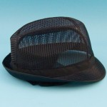 Trilby Hat, with Snood, Black, Mediumabc