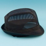 Trilby Hat, with Snood, Black, Largeabc