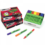 Show-me Slim Drywipe Markers, Medium Tip, Assorted Colours, Pack of 50abc