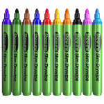 Show-me Slim Drywipe Markers, Medium Tip, Assorted Colours, Pack of 10