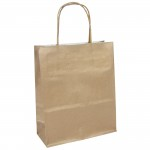 Kraft Paper Bags, Brown, 180x70x240mm, Pack of 25abc